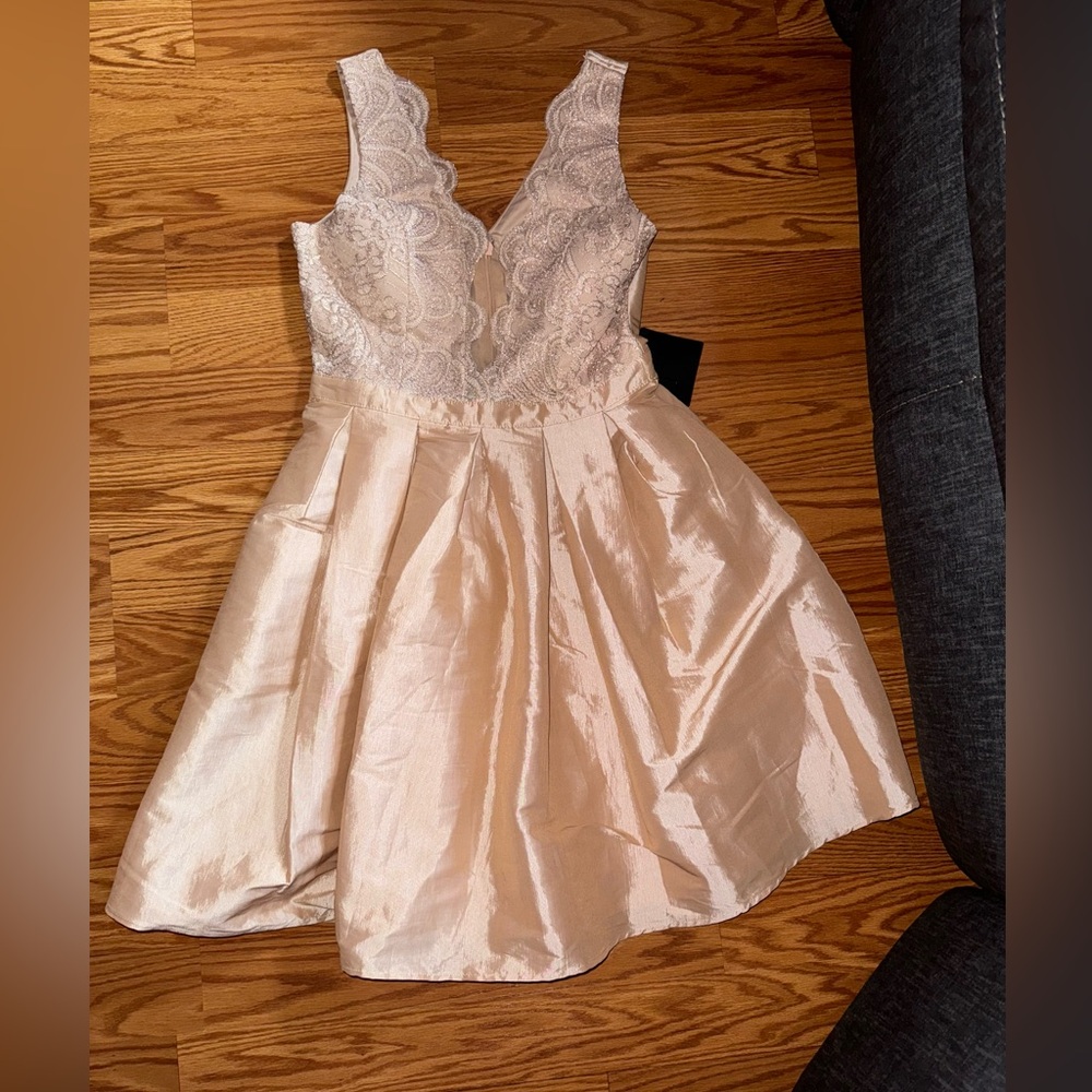 Gold party dress